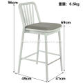 Minimalist bar chair white wooden frame bar stool